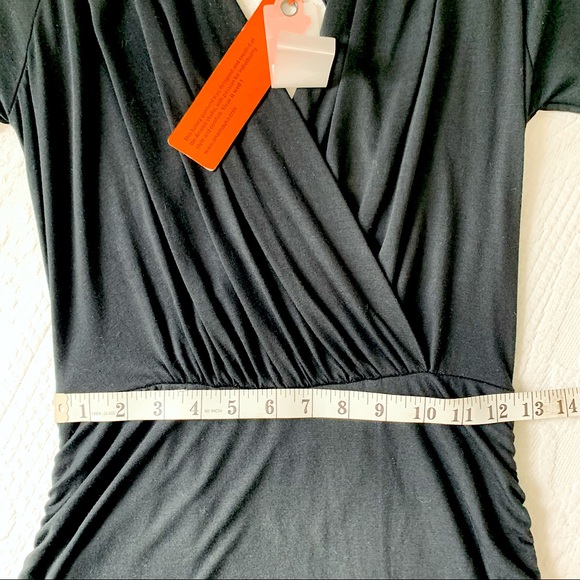 NWT Anthropologie Anama Faux Wrap Open Back Dress Black SM - Picture 14 of 16